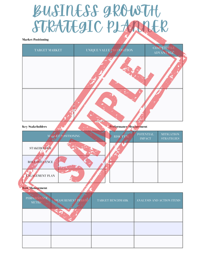 Business Printable Workbook