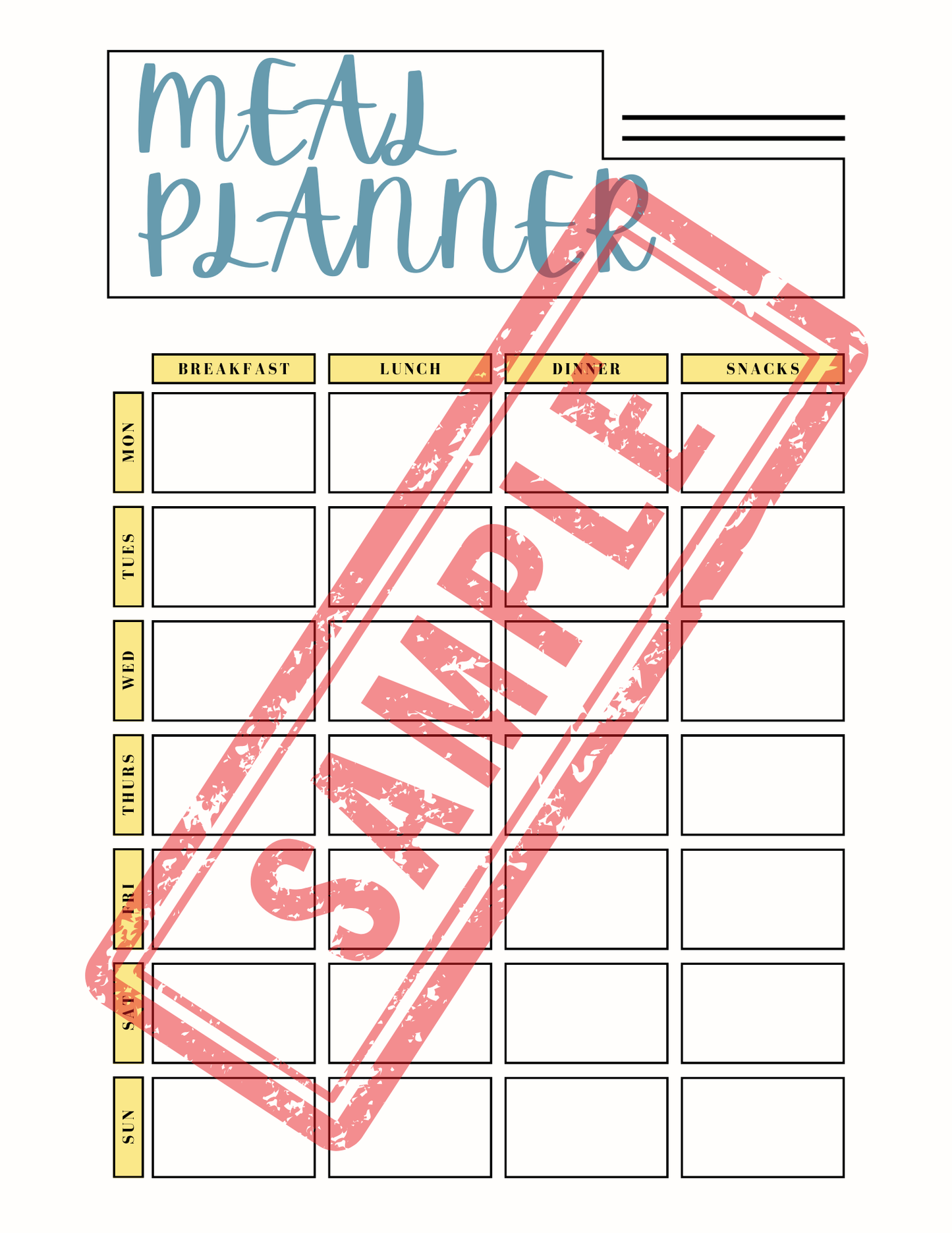 Household Printable Planner