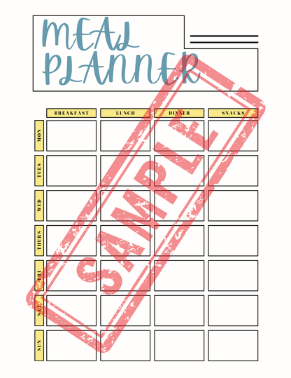 Household Printable Planner