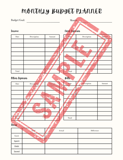 Household Printable Planner