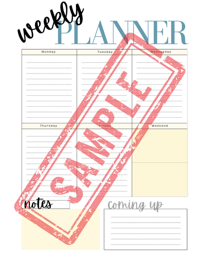 Household Printable Planner