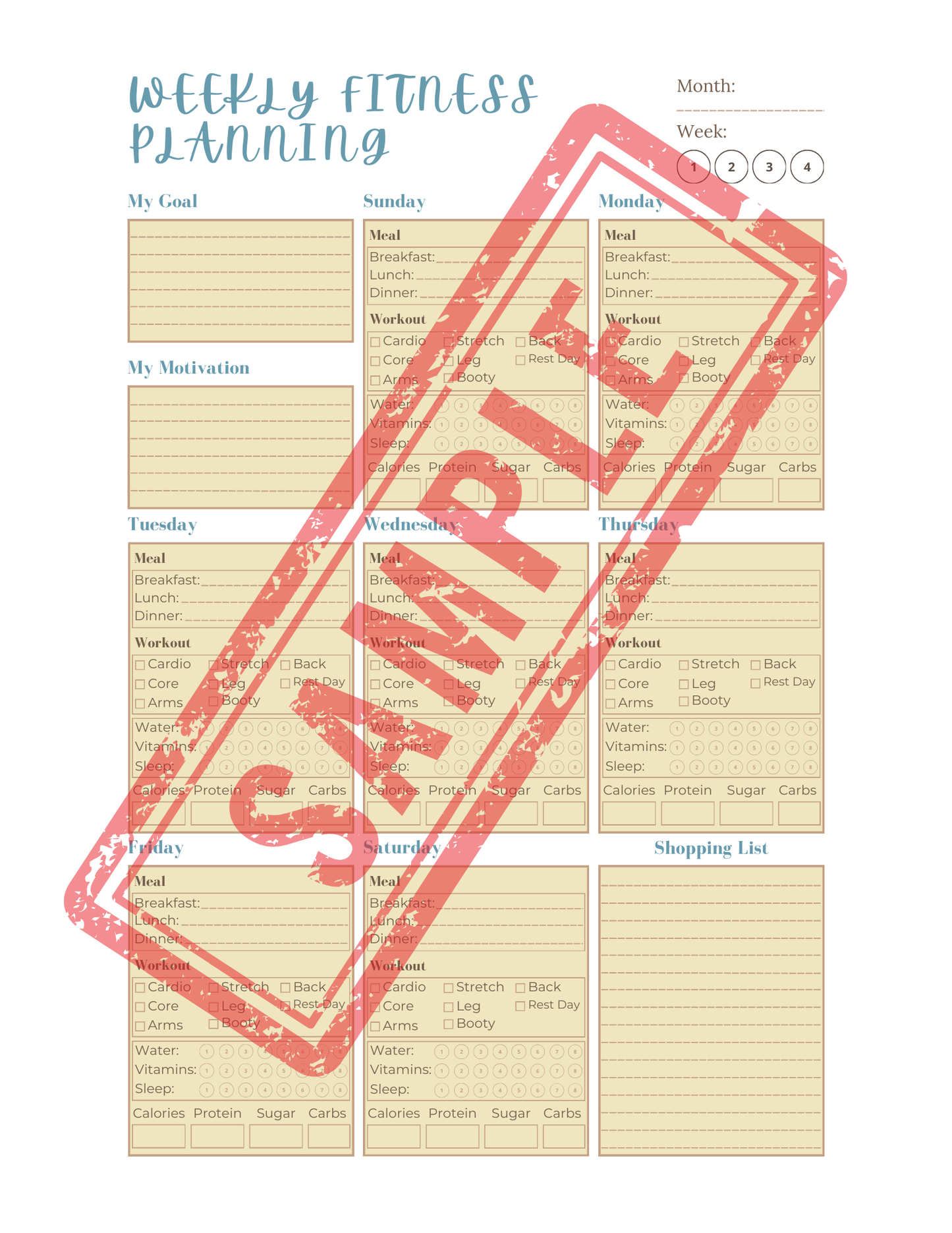 Household Printable Planner