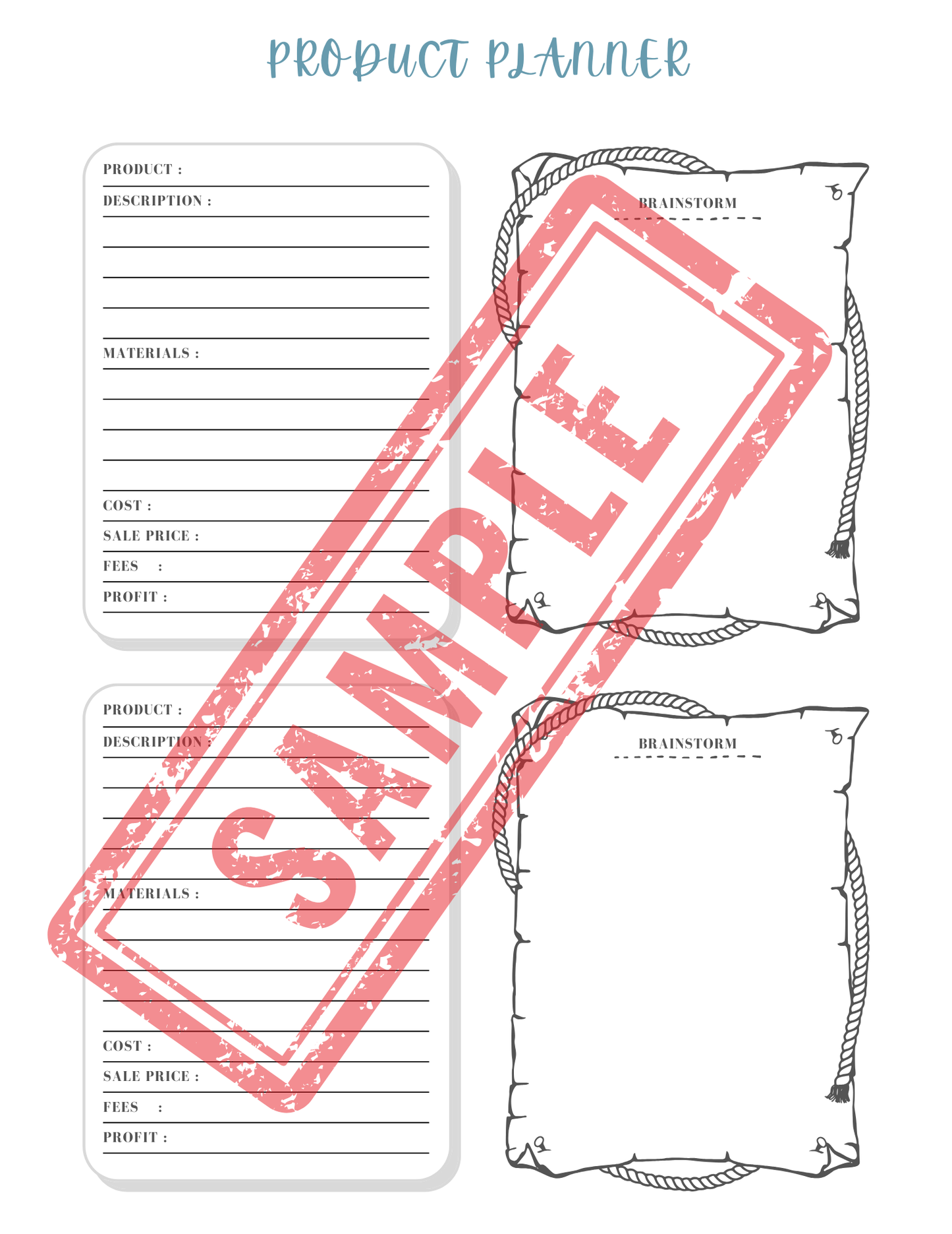 Business Printable Workbook