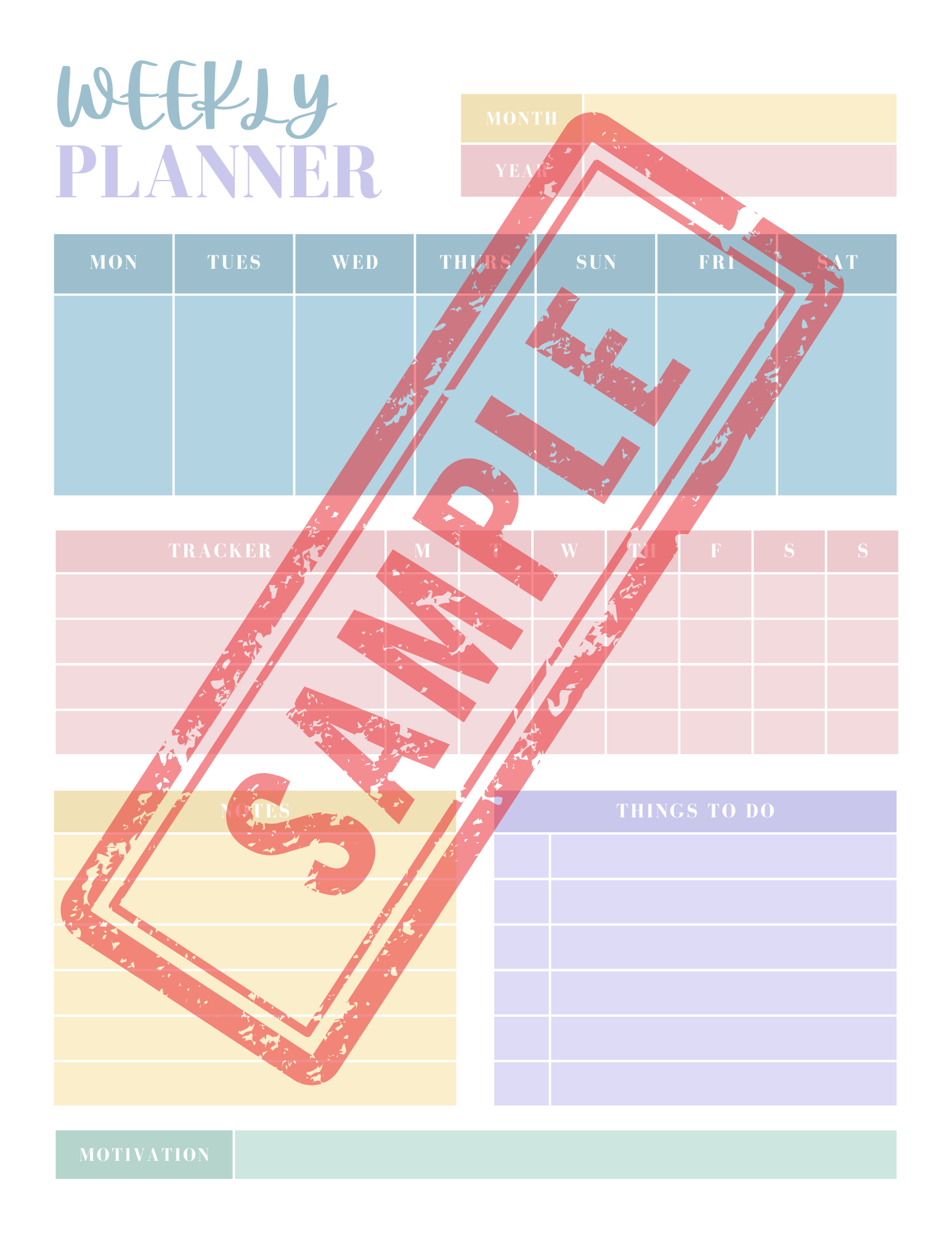 Household Printable Planner