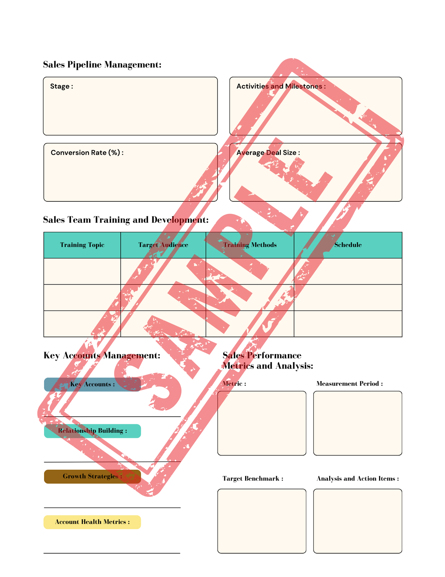 Business Printable Workbook