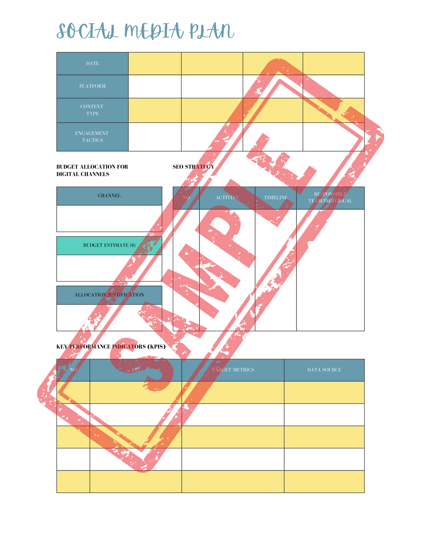 Business Printable Workbook