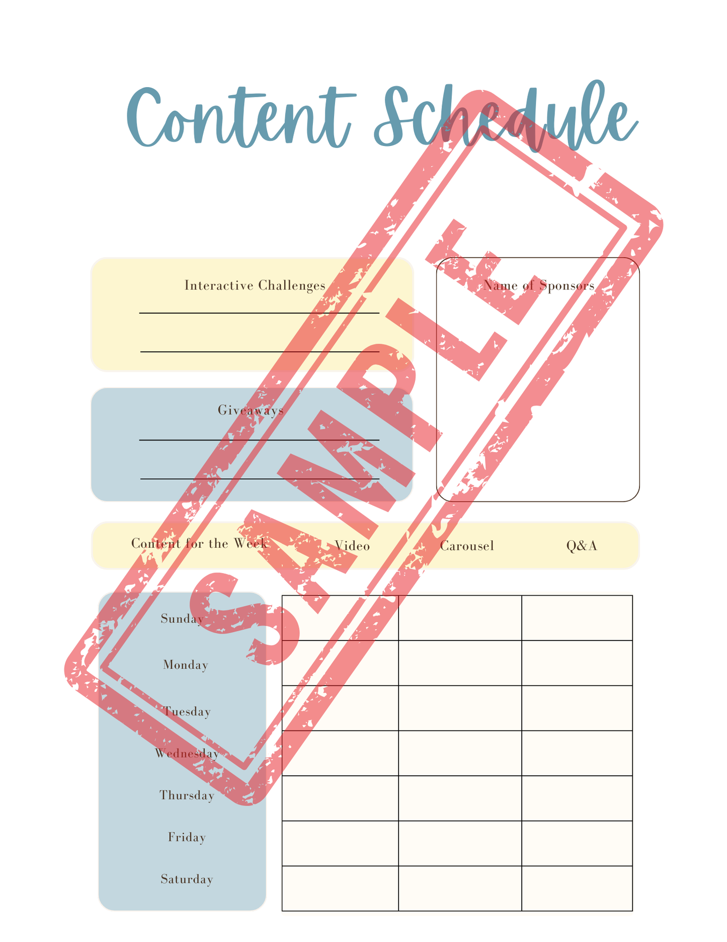 Business Printable Workbook