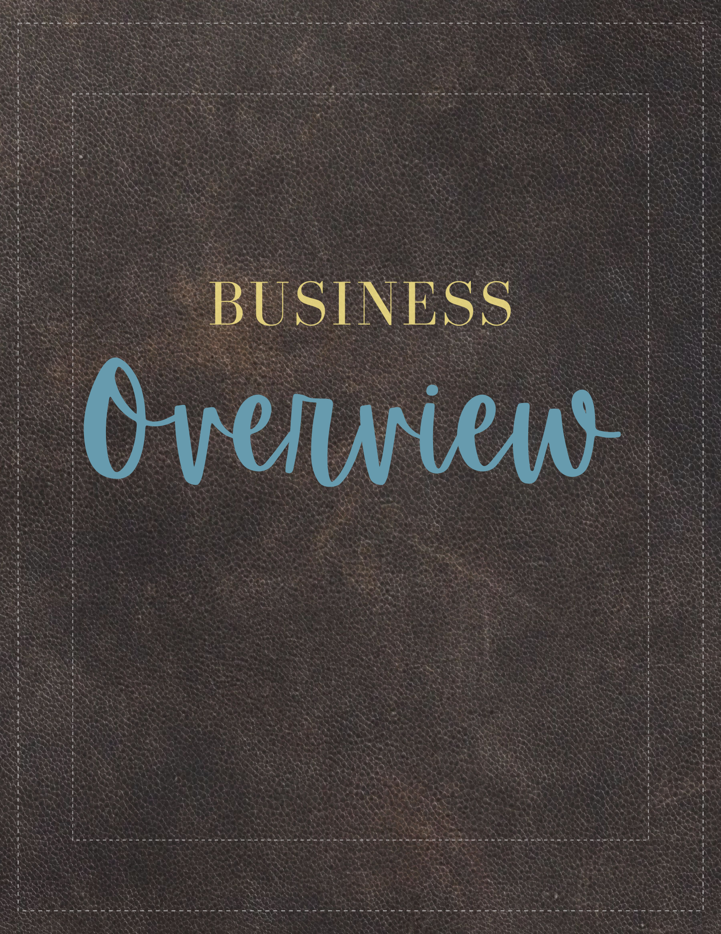 Business Printable Workbook