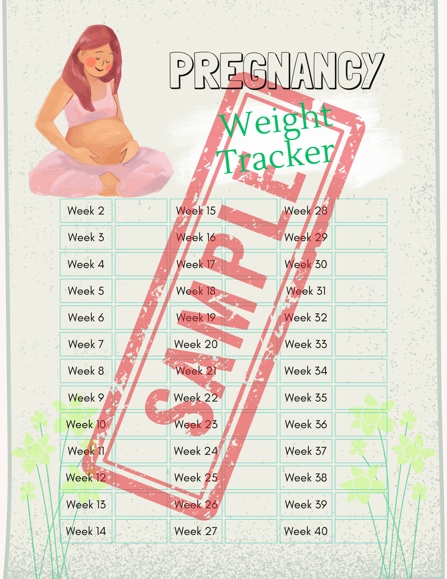 Birth Printable Planner - Green