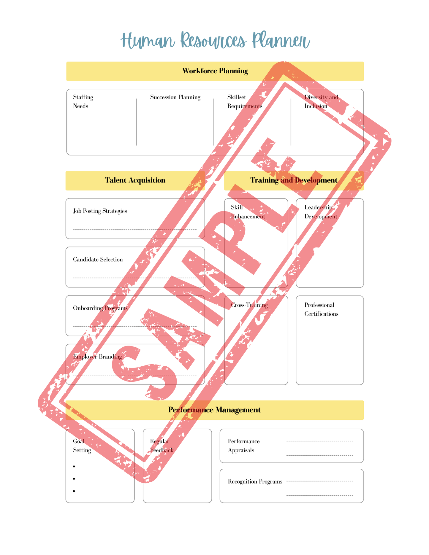 Business Printable Workbook