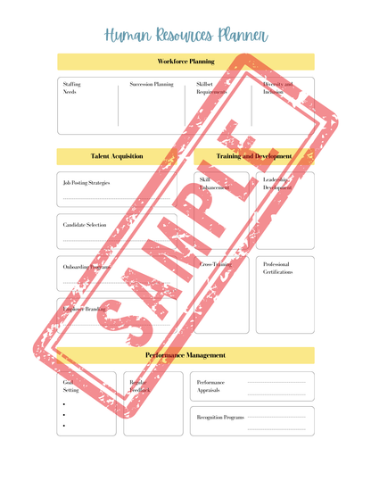 Business Printable Workbook