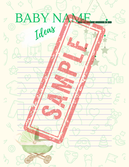 Birth Printable Planner - Green