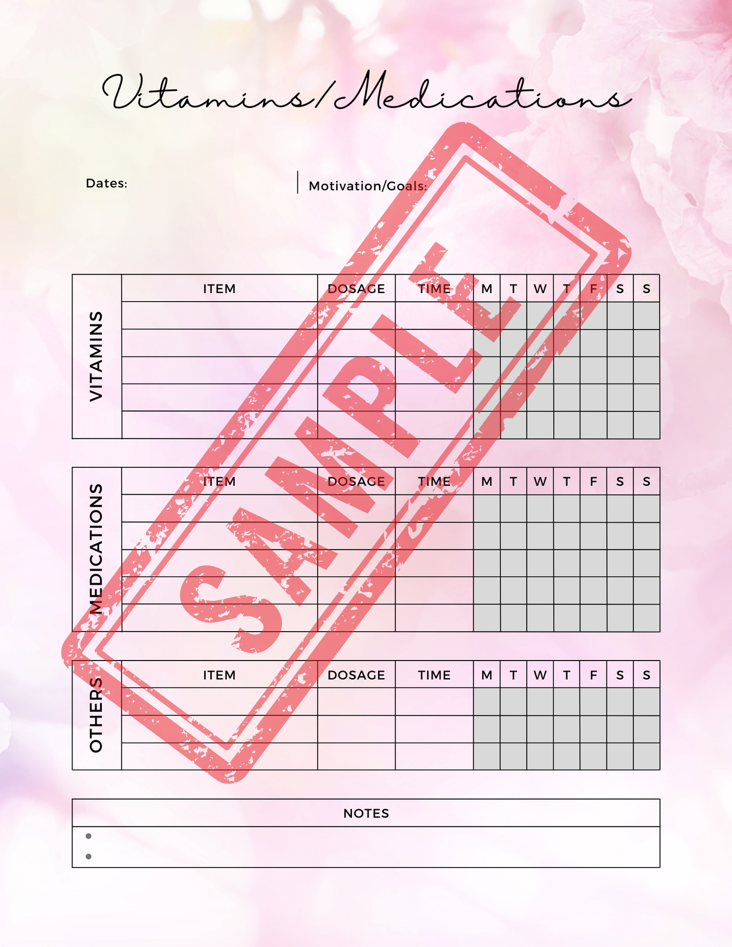 Health Printable Workbook