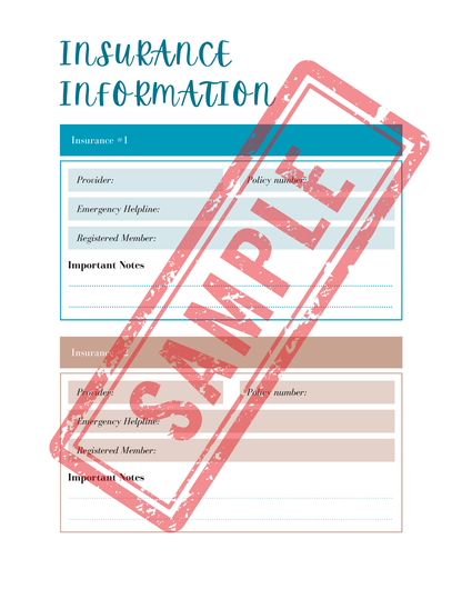 Household Printable Planner