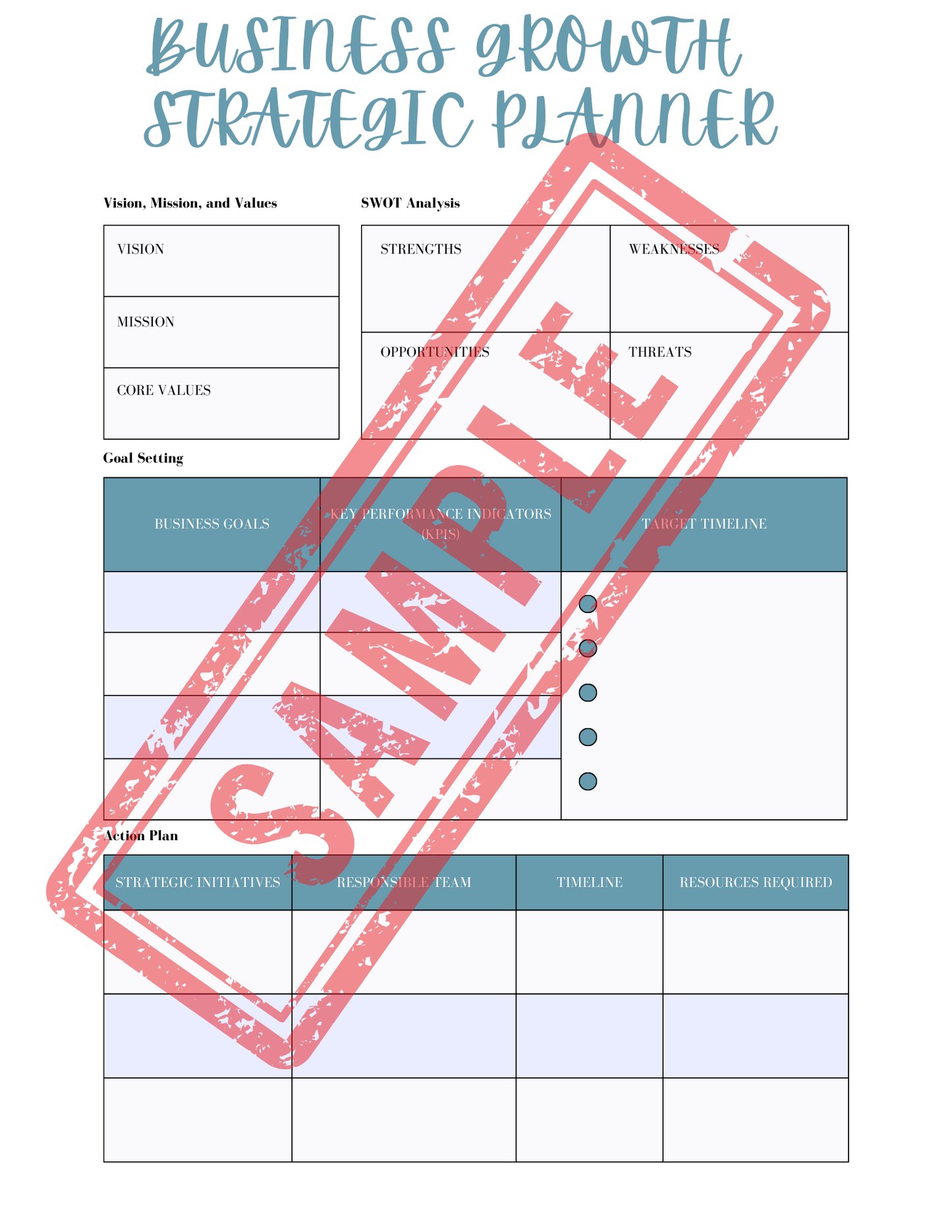 Business Printable Workbook